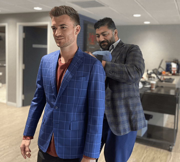Man in Navy Blue Tuxedo
